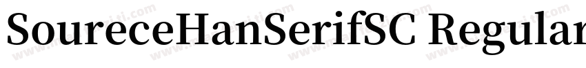 SoureceHanSerifSC Regular字体转换